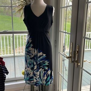 Apt 9 black Large dress blue aqua design